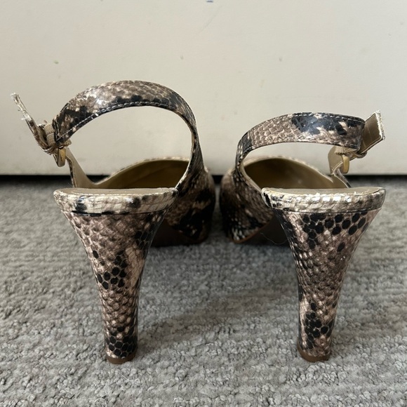 Tahari Python Print Slingback Heels - Picture 4 of 5